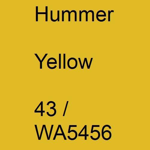 Hummer, Yellow, 43 / WA5456.